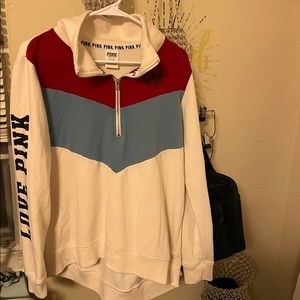 Quarter zip outfit pink